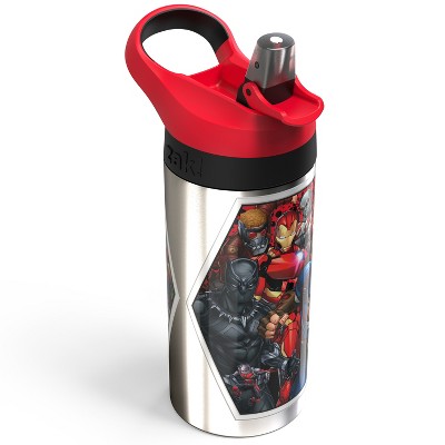 Marvel 19.5oz Stainless Steel Water Bottle Red/Black - Zak Designs