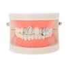 Unique Bargains Fake Teeth Grills Fashion Silver Tone 1 Set - 2 of 4