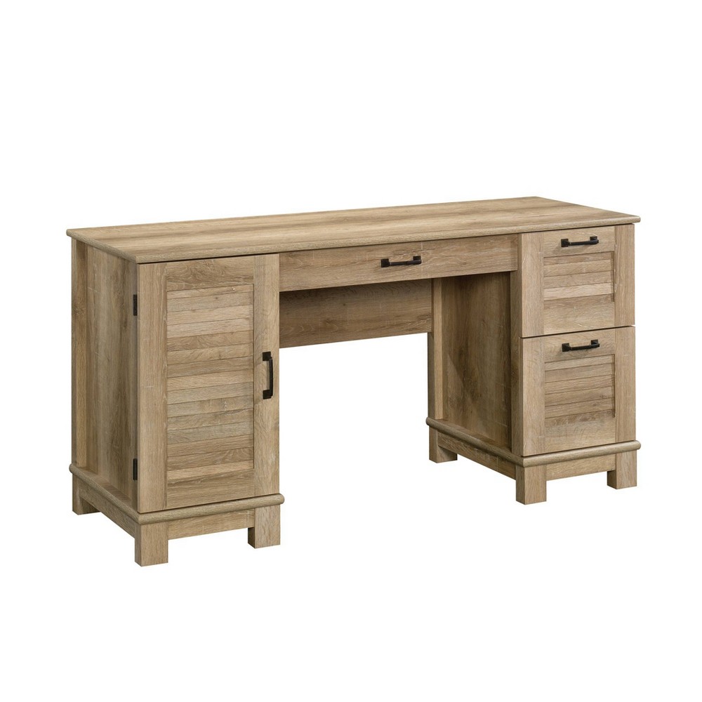 Photos - Office Desk Sauder Garden Villa Desk Orchard Oak - : Home Office, CPU Storage, Adjustab 