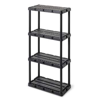GRACIOUS LIVING 12 in. x 33 in. x 24 in. 3-tier 3 Shelves Resin  Freestanding Garage Storage Shelving Unit, White 91015MAX-IT-1C-128 - The  Home Depot