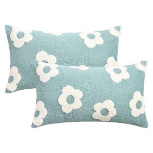 REGALWOVEN Fade-Resistant Flower Jacquard Decorative Floral Pattern Cushion Cases 2 Pcs - 1 of 4