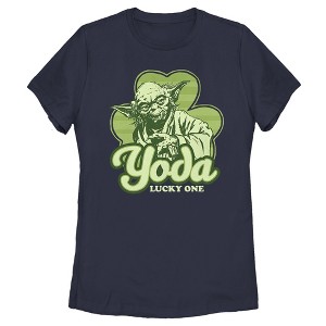 Women's Star Wars St. Patrick's Day Yoda Lucky One T-Shirt - 1 of 4