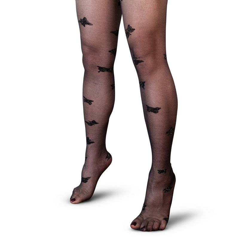 LECHERY Women's Butterfly Tights (1 Pair), 3 of 5