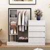 NicBex 50.40"H Open Armoire Wardrobe Closet Storage Cabinet with 3 Shelves & 4 Drawers for Bedroom - 2 of 4