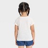 Toddler Girls' Disney Minnie Mouse Short Sleeve Graphic T-Shirt - Off-White - 3 of 4
