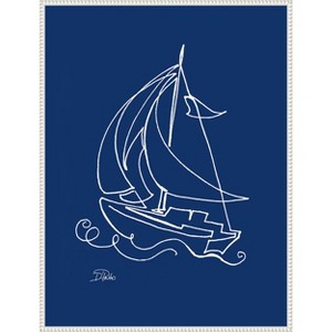 Amanti Art Little Sail On Blue by Patricia Pinto Canvas Wall Art Print Framed 23 x 30-in. - 1 of 4