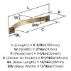 Amerock Sheffield 5-1/16 Inch Center-to-Center Pull for Cabinets, Drawers, and Furniture - 4 of 4