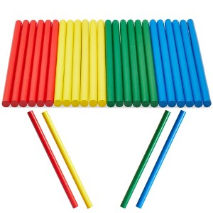 Juvale 24 Pack of Rhythm Sticks for Kids Bulk - 12 inches Wooden Lummi Sticks Music Toys for Classroom Preschool (4 Colors) - 1 of 4