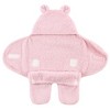 Hudson Baby Infant Girl Animal Faux Shearling Baby Outdoor Stroller Sack Wrap, Lt Pink, One Size - 3 of 3