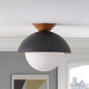 Dewdrop Vintage Black 1-Light Dome Semi-Flush Mount Ceiling Light - 3 of 4