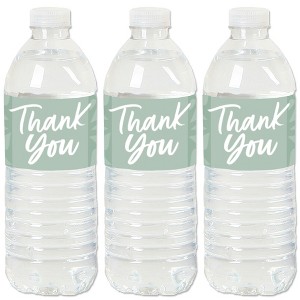 Big Dot of Happiness Sage Green Elegantly Simple - Guest Party Favors Water Bottle Sticker Labels - Set of 20 - 1 of 4