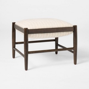 Wood Frame Pillow Top Ottoman Cream - Threshold™ with Studio McGee - 1 of 4