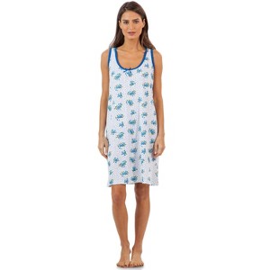 Casual Nights Women's Cotton Sleeveless Nightgown Chemise - 1 of 4