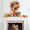 Christmas Wreath, Artificial Christmas  Wreaths, Xmas Wreath with Pine Cone and Berries, Xmas Decorations for Windows, Wall, Mantel,  Front Door - 4 of 4