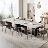 63" Modern Dining Table for 6-8 People - Long Kitchen & Conference Table with Large Tabletop & Heavy Duty Pedestal Base for Home & Office - 4 of 4
