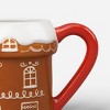 15.8 fl oz Christmas Stoneware Figural Gingerbread House Mug - Wondershop™ - 3 of 3
