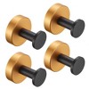 Multicolored 4-Pack Round Base Wall-Mounted Coat Hooks with Included Screws, and Bedroom Decor Hardware - 3 of 4