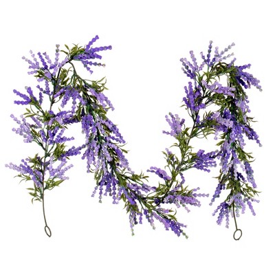 Williamsburg 5 ft. Lavender and Wildflower Garland with Greenery 