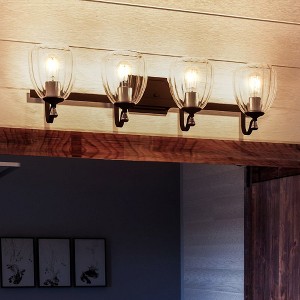 Urban Ambiance Luxury Traditional Bathroom Vanity Light,  7.5"H x 32"W,  Olde Bronze Finish, UHP2035 - 1 of 4