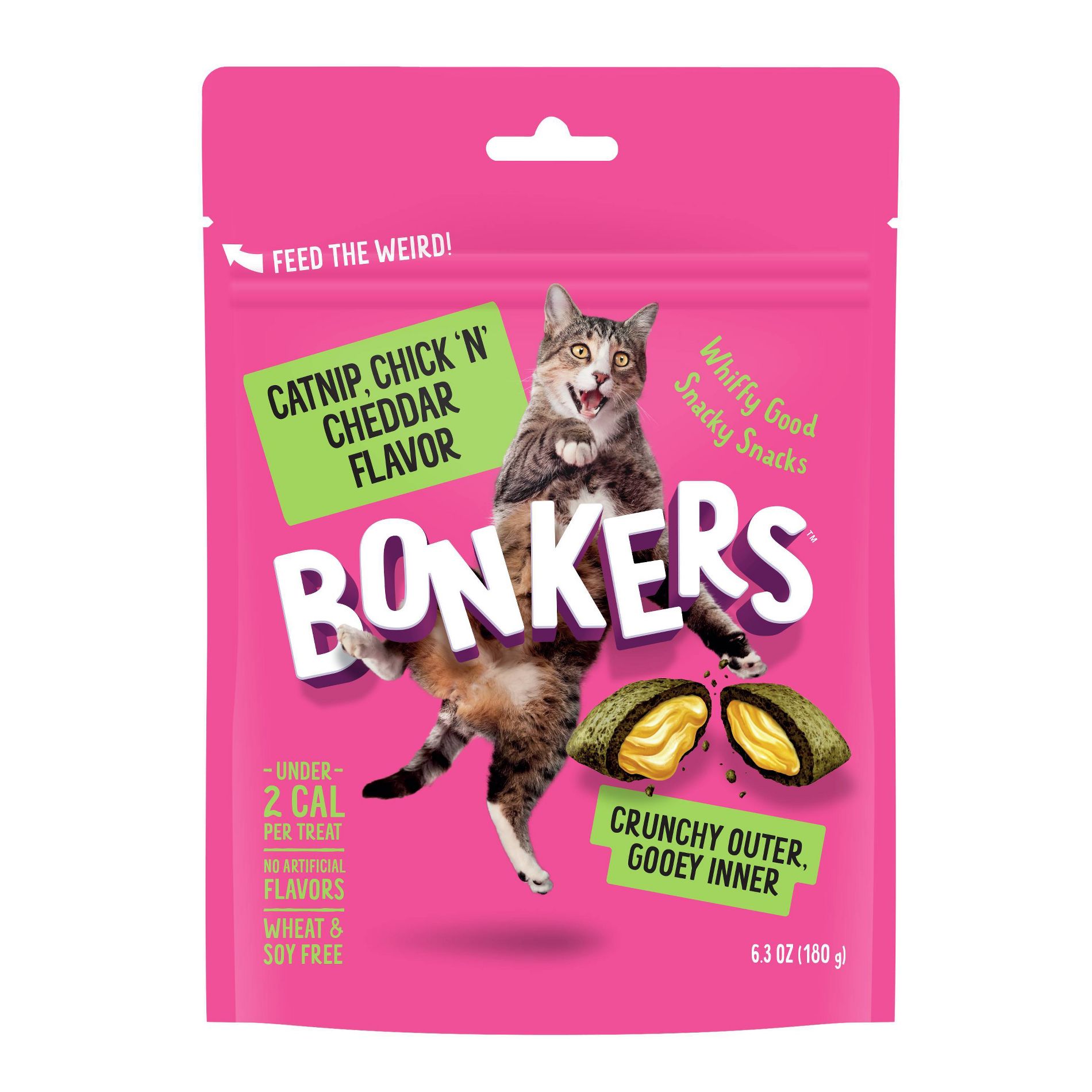 Bonkers Bites Chicken, Cheese and Catnip Flavor Cat Treats - 6.3oz