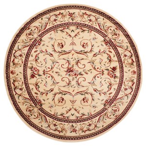 Ivory Solid Tufted Round Area Rug - (10