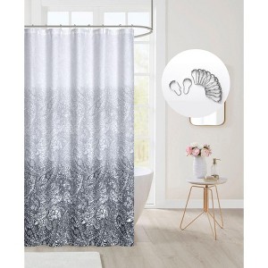 Dainty Home 3D Printed Textured Waffle Weave 13 Piece Shower Curtain Set - 1 of 4