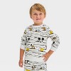 Toddler Boys' Disney Mickey Mouse Mummy and Friends 2pc Fleece Halloween Top and Pants Set - White - image 3 of 4