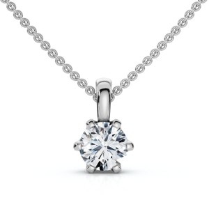 Pompeii3 1/4Ct Round Solitaire Brilliant Cut Lab Created Diamond Pendant 18" Necklace EF/VS - 1 of 4