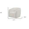 HomeRoots 32" Beige Fabric Barrel Club Chair - 3 of 4