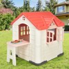 Infans Kid's Playhouse Games Cottage w/ 7 PCS Toy Set & Waterproof Cover Pink - 2 of 4