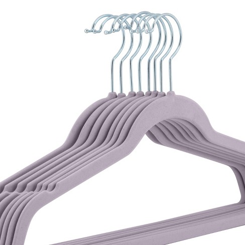 Laura Ashley Kids 25 Pack Velvet Hangers in Lavender, Purple