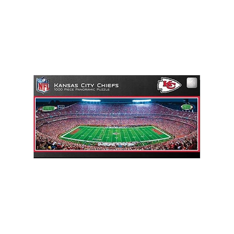 MasterPieces Inc Kansas City Chiefs Stadium NFL Panoramic 1000 Jigsaw Puzzle, 1 of 4