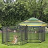 PawHut Dog Playpen with Door & Removable Cover for Small & Most Medium Sized Dogs Indoor & Outdoor Use, 47" H - 3 of 4
