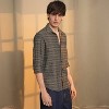 Campus Sutra Men Men's Olive Brown Tartan Plaid Shirt - 3 of 4