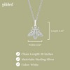 GILDED Sterling Silver Necklace with Natural Round-Cut Diamond Animal Shaped Pendant, 18-inch Silver Chain, 1/4 Carats Total Weight Diamonds - 4 of 4