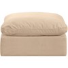 Meridian Furniture,Indulge Linen Textured Fabric Ottoman - 3 of 4