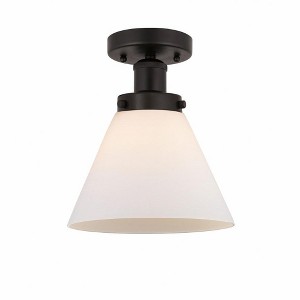 Cone - 1 Light Semi-Flush Mount In Industrial Style-9.75 Inches Tall and 7.75 Inches Wide - 1 of 1