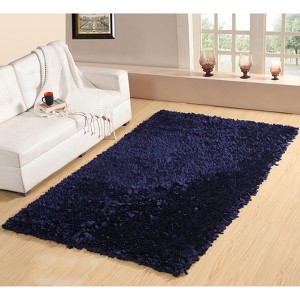 Bella Premium Jersey Shaggy Polyester with Cotton Backing Accent Rug - Home Weavers - 1 of 3