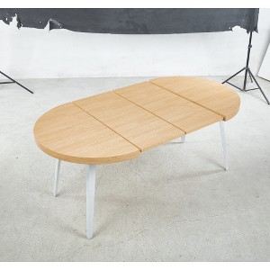 Extendable table,DINING TABLE,OFFICE TABLE,COFFEE TABLE,metal leg,MDF top,100/140/180x100x75cm,OAK COLOR - 1 of 1