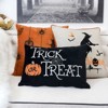 SEVOBAL Party Decorations and Accessories Halloween Pumpkin Embroidered Throw Pillow Unsettling Design Cozy Material, Black, 20"*17"*20" - 3 of 4