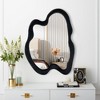 Beautyolove 20 in. W x 28 in. H Irregular Black Flannelette Framed Wall Mirror Asymmetrical Decorative Wall Mirror - 3 of 4