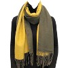 Wrapables Soft Cashmere Feeling Scarf, Large Two-Tone Winter Scarf Wrap Shawl, Camo Green / Mustard - 2 of 4