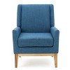 Okak Mid-Century Modern Arm Chair,Comfy Padded Sitting Chair with Classic Design,Stylish Accent Chair for Living Room,Office,Blue - 2 of 4