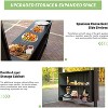 Vynxaria Brown 6x10FT Hardtop Grill Gazebo Outdoor BBQ Gazebo with Double Galvanized Steel Roof - 3 of 4
