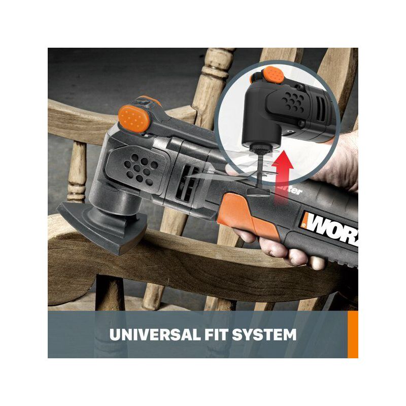 Worx WX679L.1 3A Sonicrafter Oscillating Multi Tool w/ 29 Accessories, 3 of 8