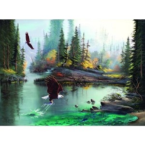 Sunsout River Eagles 1000 pc Large Pieces  Jigsaw Puzzle 53124 - 1 of 4