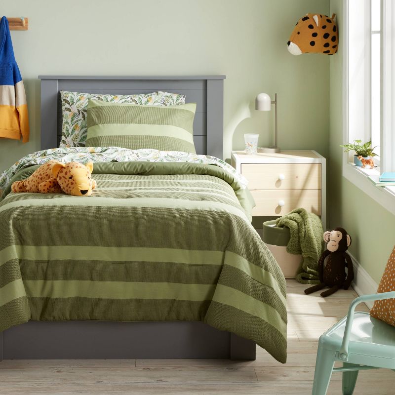 Waffle Striped Kids' Comforter Set - Pillowfort™, 2 of 4
