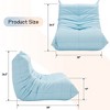 Fireside chair, Mid-Century Modern armless floor sofa, soft memory sponge floor leisure chair, living room, and office bean bag chair-Morden Fort - 3 of 4