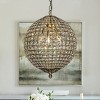 ALOADECOR  Antique Gold Globe Sphere Chandelier Small Crystal Vintage Chandelier Cage-Style Shade Pendant Light for Kitchen Island - 3 of 4