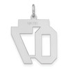 Black Bow Jewelry Sterling Silver, Jersey Collection, Medium Number 07 Pendant - 4 of 4